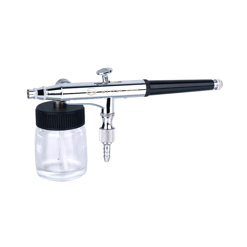 2Option Double Action Cup BT-134 Airbrush met glazen fles voor carrosseriekunst, nagelkunst en airbrush cake decoreren